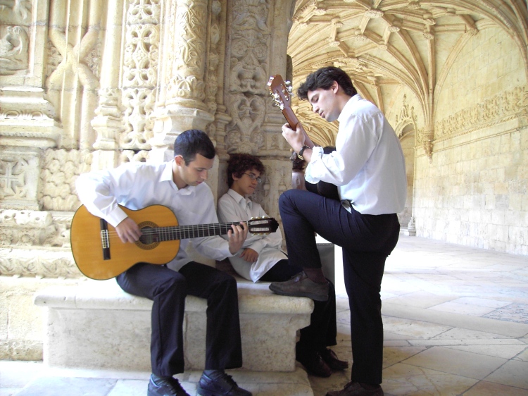 Fadistas: musicians playing Fado type music, that is expressive and profoundly melancholic.